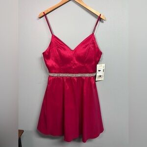 Honey and Rosie Cherry Dress with Embellished Waist